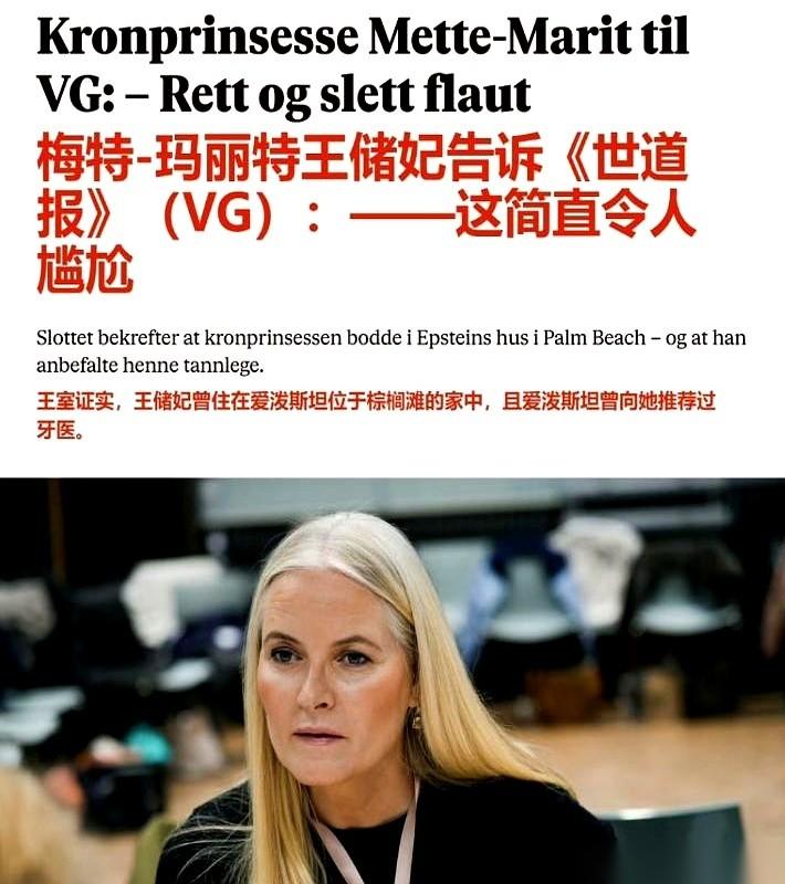 最绝的是什么？是挪威这位王储妃，2011年刚认识爱泼斯坦那会儿，就顺手谷歌了一