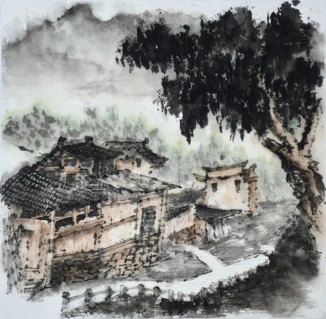 丽水松阳深山古村藏诗意风光特别喜欢这张画作，把后畲村的山村景色描绘的特别好