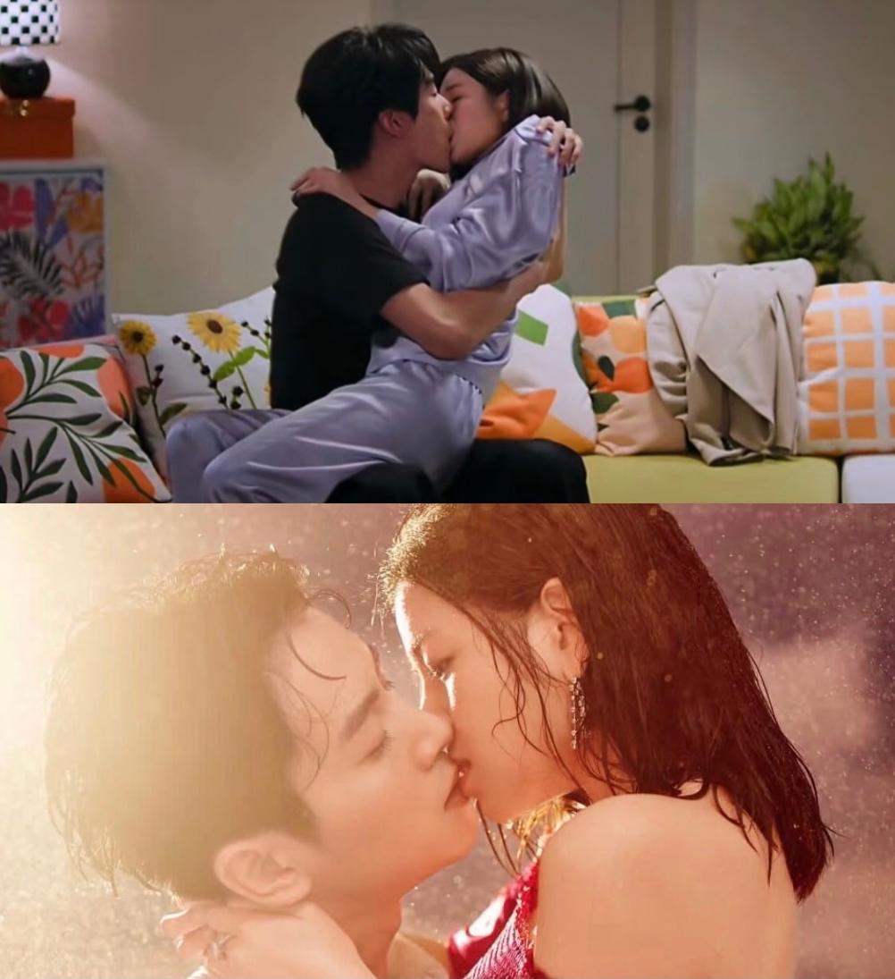 这便是离婚后事业更上一层楼吗，近40的陈妍希，跟小自己19岁的男演员也亲得