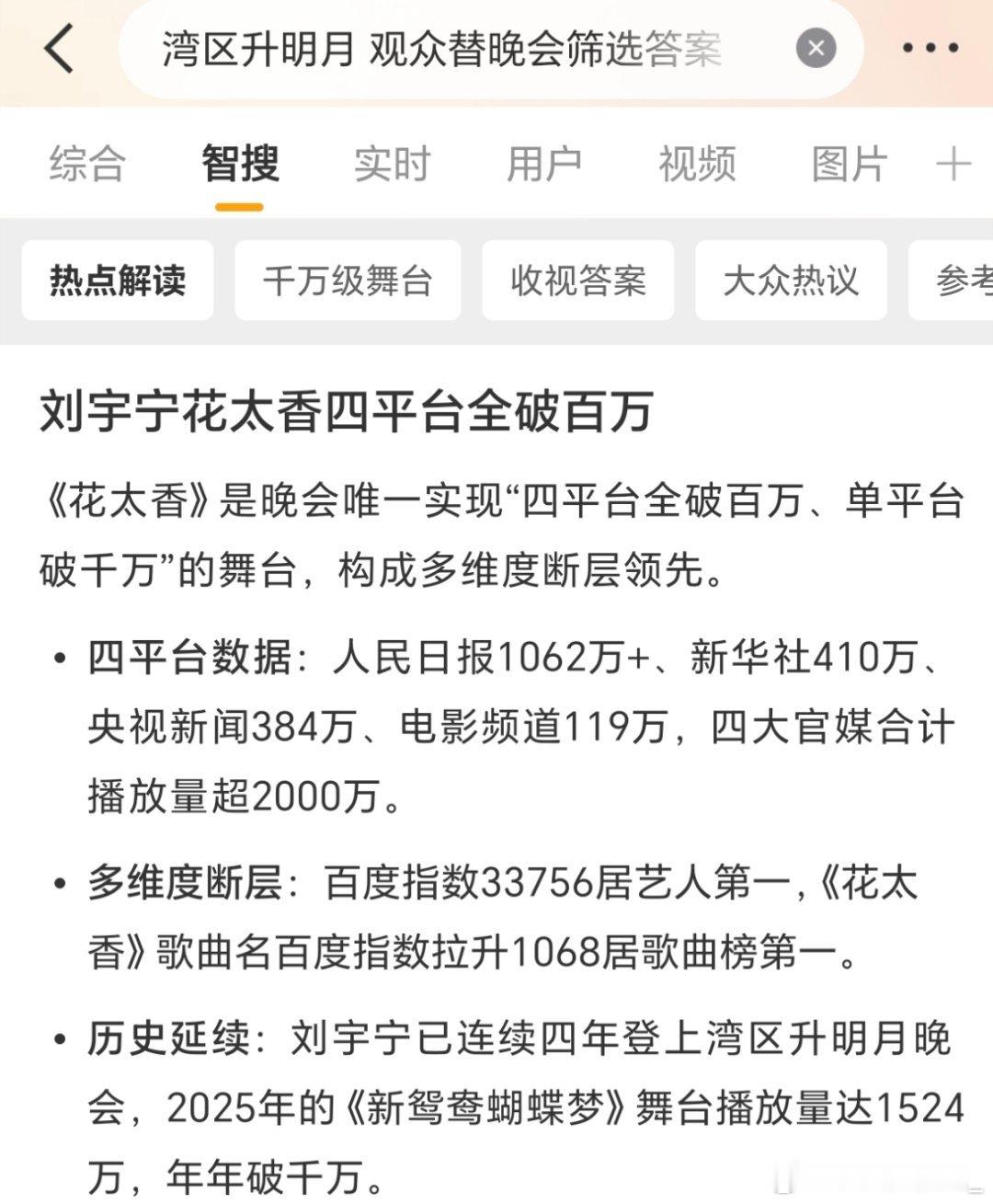 续三平台破万男主后一首花太香四平台全破百万，单平台破千万刘宇宁还会给我们带来多少