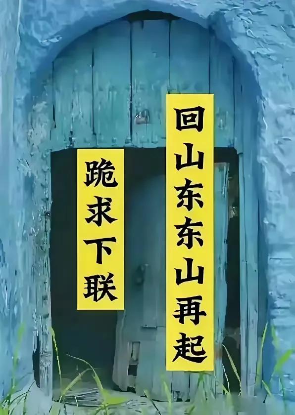 发现一上联，挺有趣的，不过感觉很难对，求哪位大神工整对出下联。上联是：回山东东山