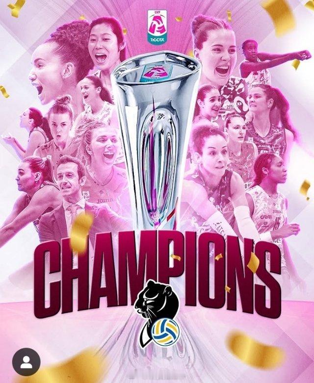 朱婷朱婷留洋第七季国际排联科内夺冠海报🏆