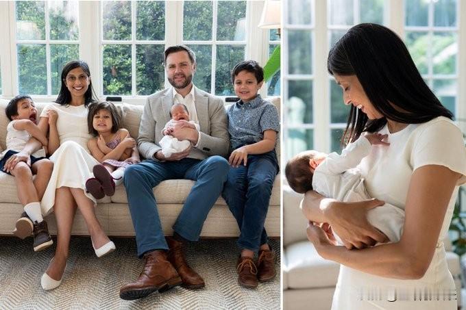乌莎·万斯透露第四胎儿子出生后的家庭近况。“到目前为止一切都很美好，年长的孩子
