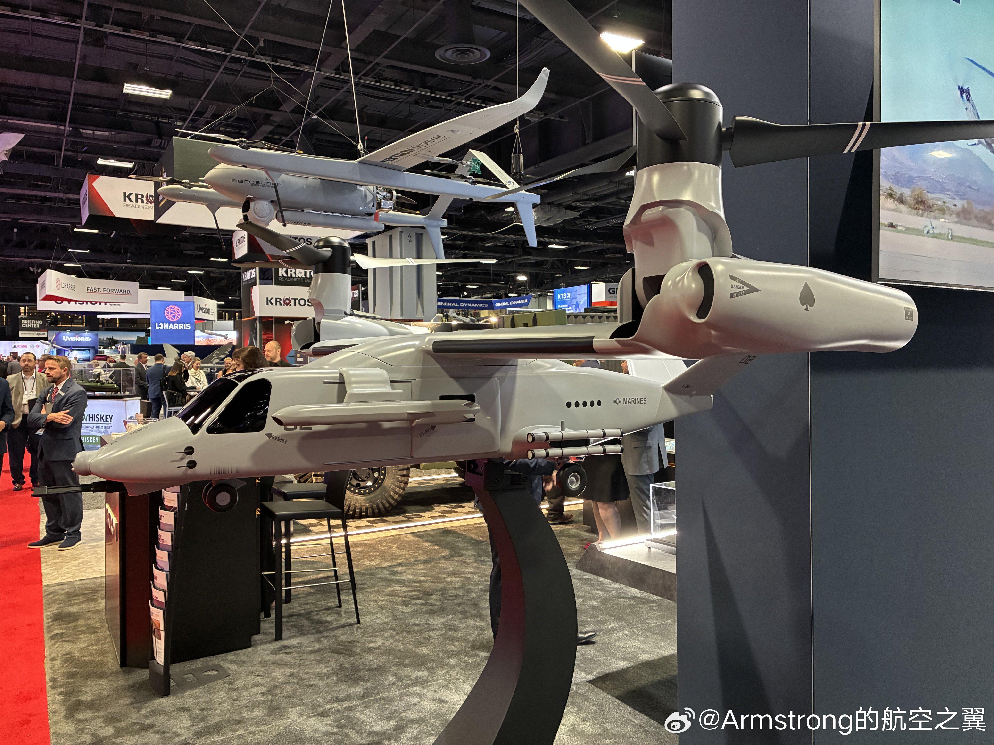 烽火问鼎计划贝尔在“现代海军陆战队”展会上展示挂载JSM巡航导弹的MV-75舰