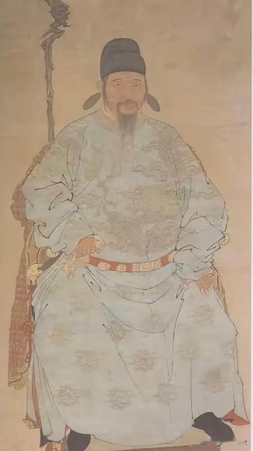 下图是朱元璋的姐夫李贞的画像，他是明朝最特殊的存在，其特殊在于：他深得朱元璋的敬
