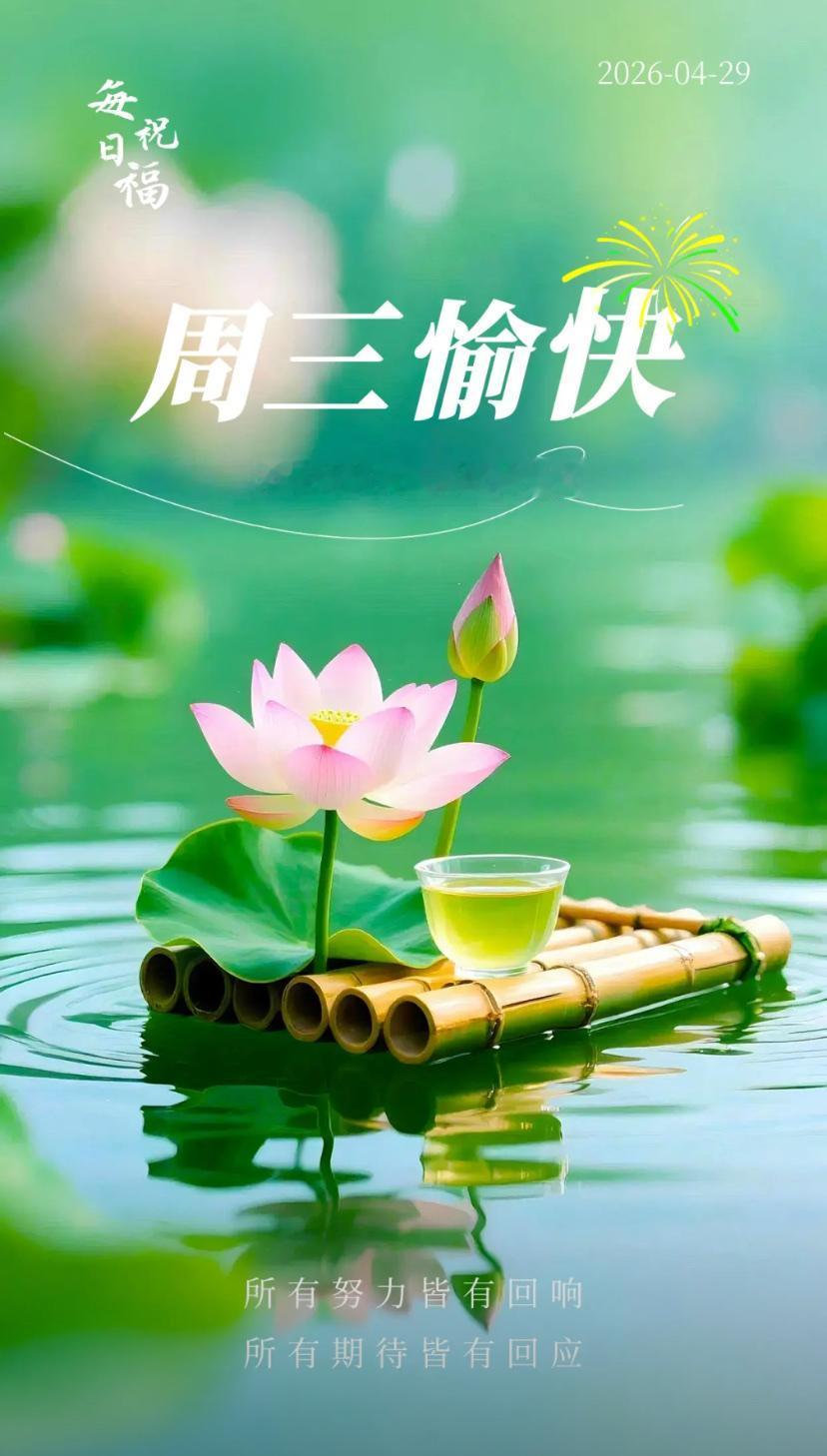 春晨问安，春和四季福临门，勤劳持身总向阳。2026./04.29.[