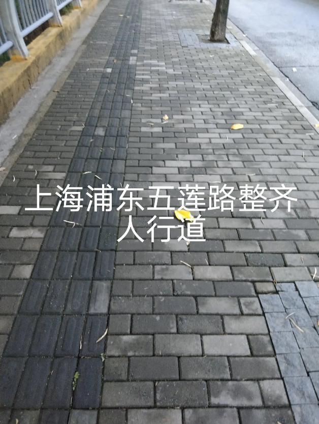浦东新区部分马路的人行道地砖开始以旧换新了！搞不懂原来旧的青化地砖铺了最多5/6