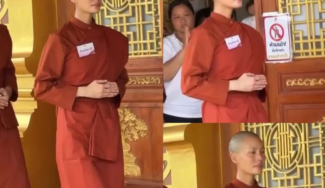 【Janie剃度出家。。】Janie的剃度仪式。。及外出化缘。。另，Janie