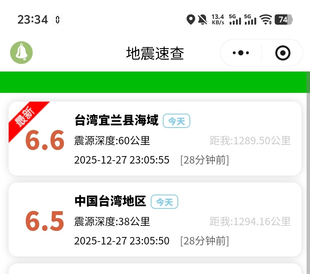 新疆地震台湾海域6.6级地震啊？差不多时间两边地震！福建、厦门、杭州、泉州、汕