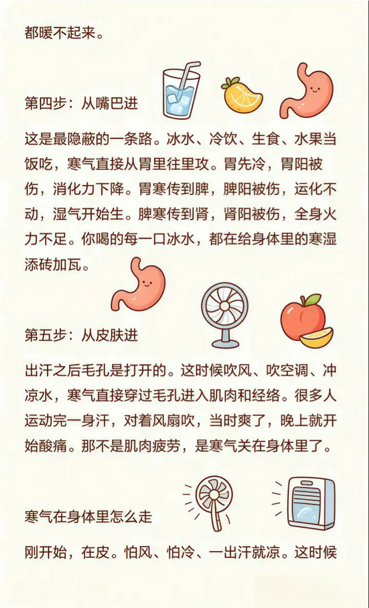 寒气是这样进入我们的身体的