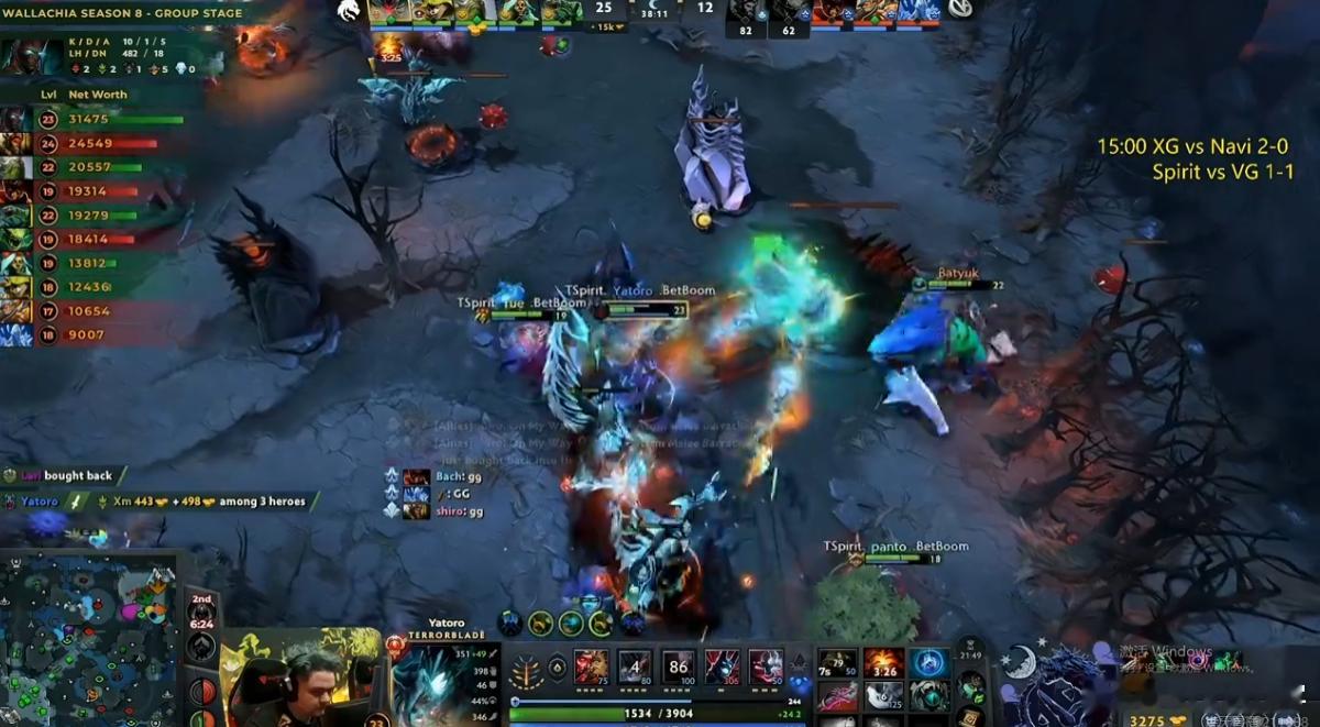 瓦拉几亚S8揭幕战XG2-0Navi，VG1-2Spirit！dota2