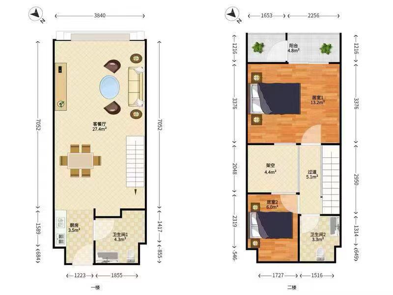 深圳北站59平南向大两房18分钟通勤香港三条地铁环绕租金6500诚售1⃣
