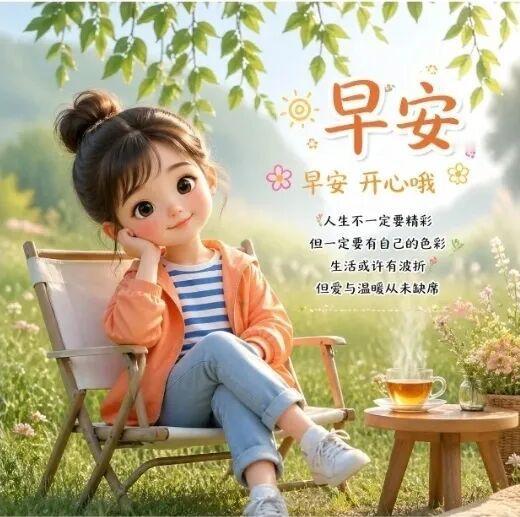 群友们，早上好！一朝相识一生缘，永生牵挂在心间。岁月匆匆又一天，清晨祝福在身边，