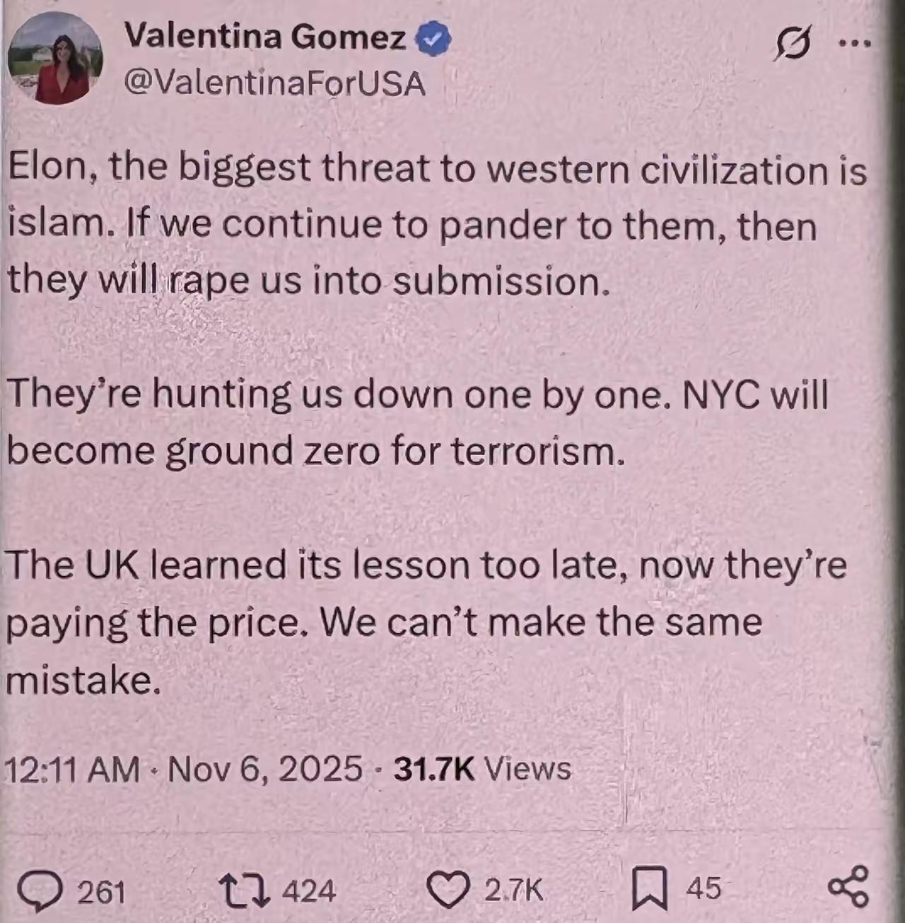 一位清醒的美国女政客高喊：“我绝不允许伊斯兰教法统治德克萨斯州！”这位勇敢的美