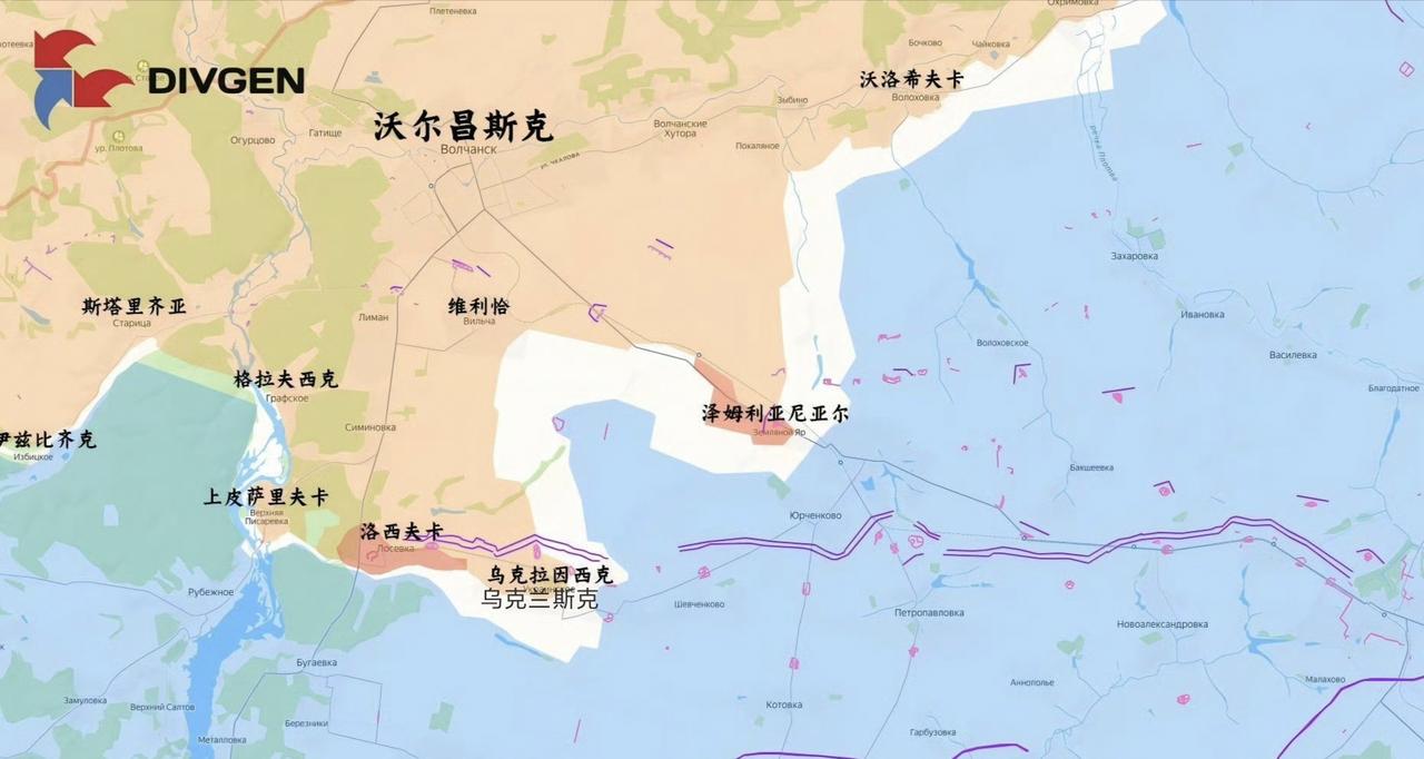俄军北部集群占领了哈尔科夫州沃尔昌斯克以南的洛西夫卡和泽姆利亚尼亚尔，缓冲区继续