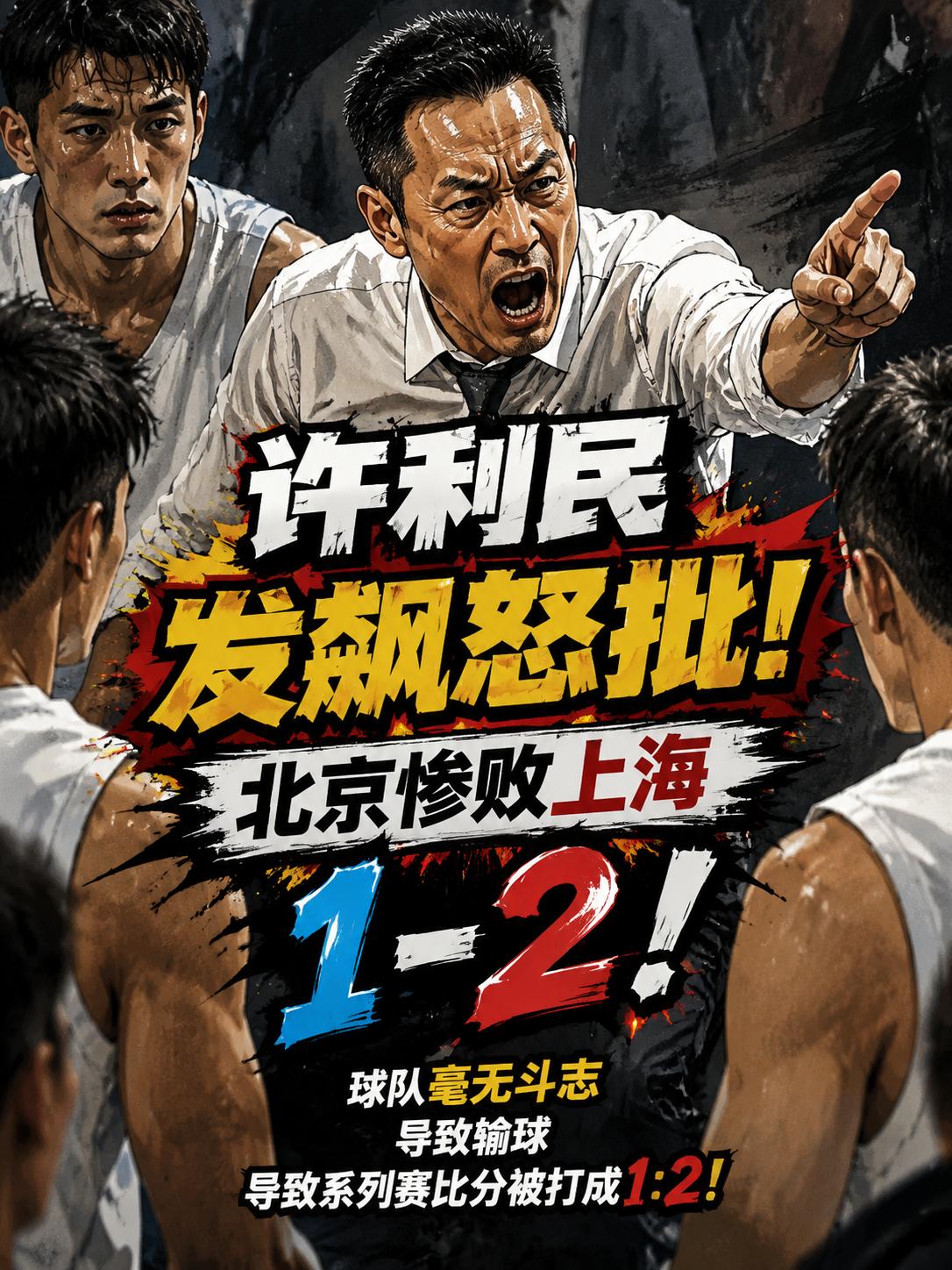 许利民下课的浪潮又来了，但他这次冤比窦娥，因为球队失利的锅不能全部算在他一人的头