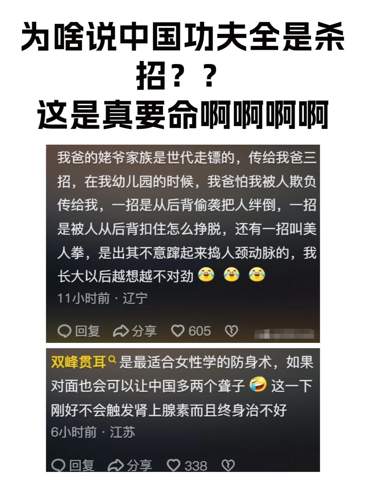 不是、中国功夫全是杀招…这是真的吗？？