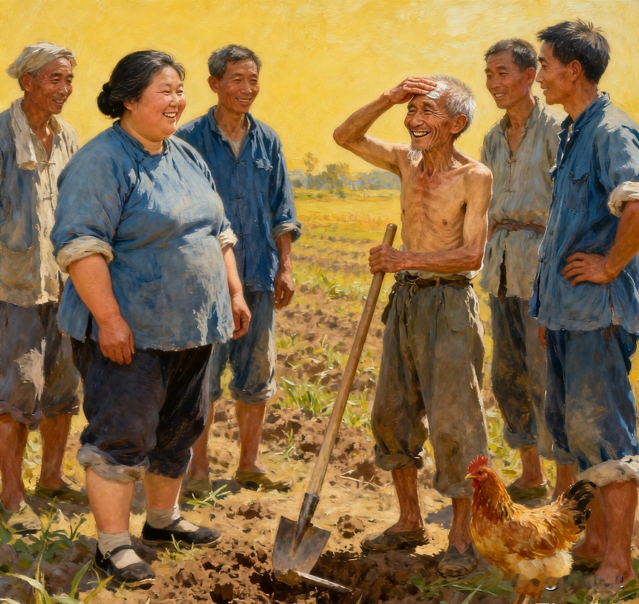 生产队时期，村子里有一个姓夏的女社员，长得虎背熊腰，膀大腰圆，是队里的重量级人物