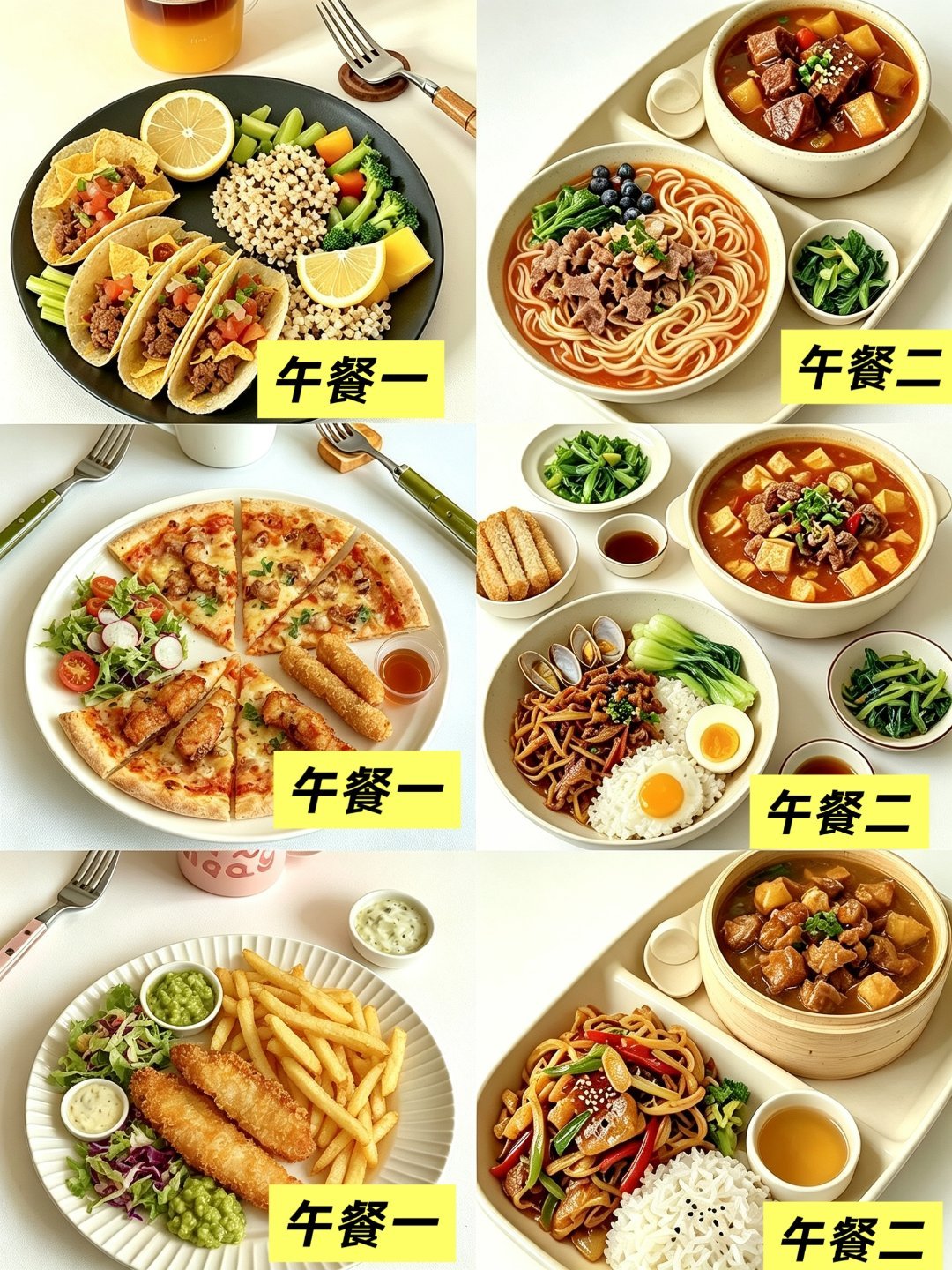 你想吃哪份午餐呢？看看有谁和你完全一样吧！​​​