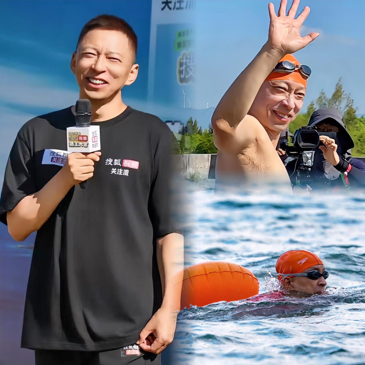 张朝阳真牛！不仅有亿万身家，还是清华学霸！更神奇是他60岁了，竟然还能横渡