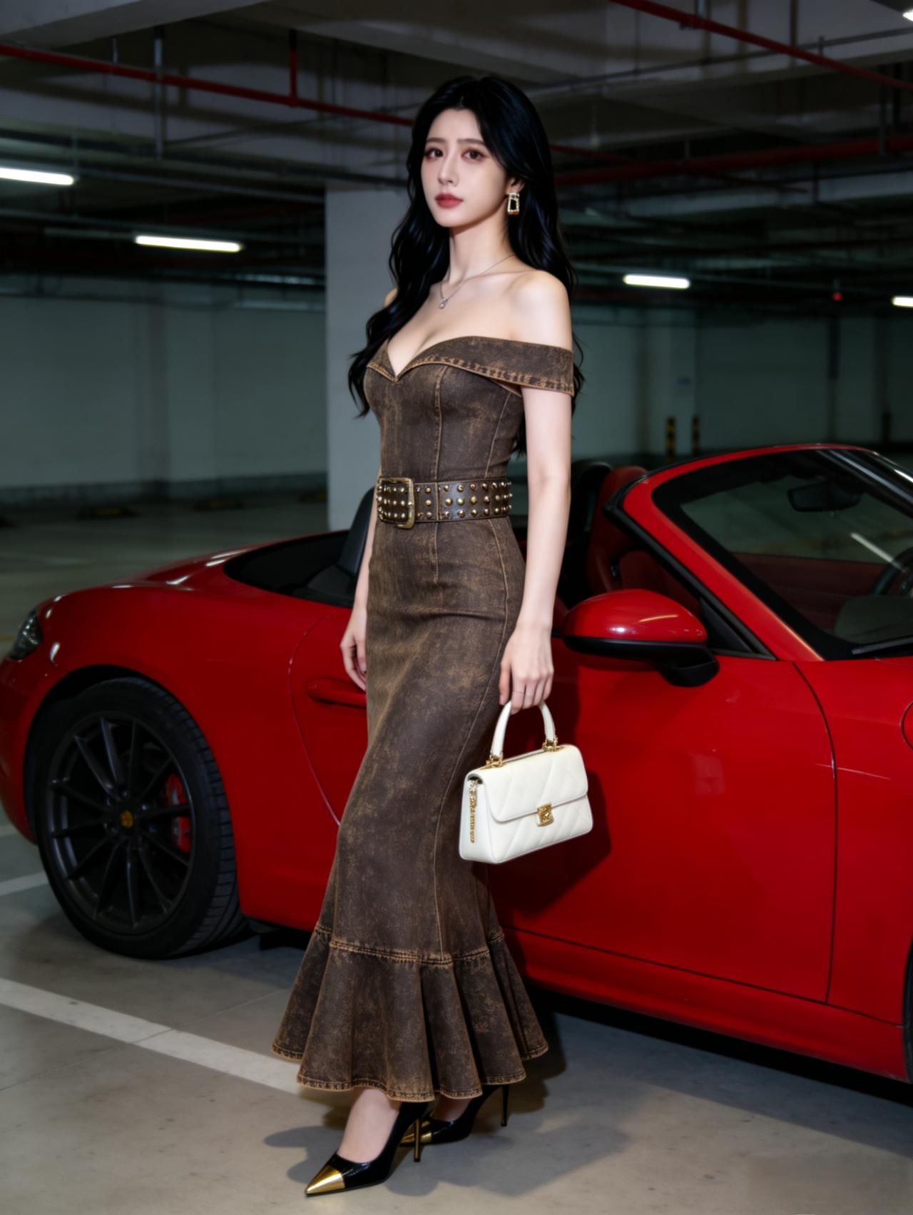 这一套连衣裙穿搭，把“贵气姐姐”的氛围感直接拉满，妥妥的豪门千金既视感✨！