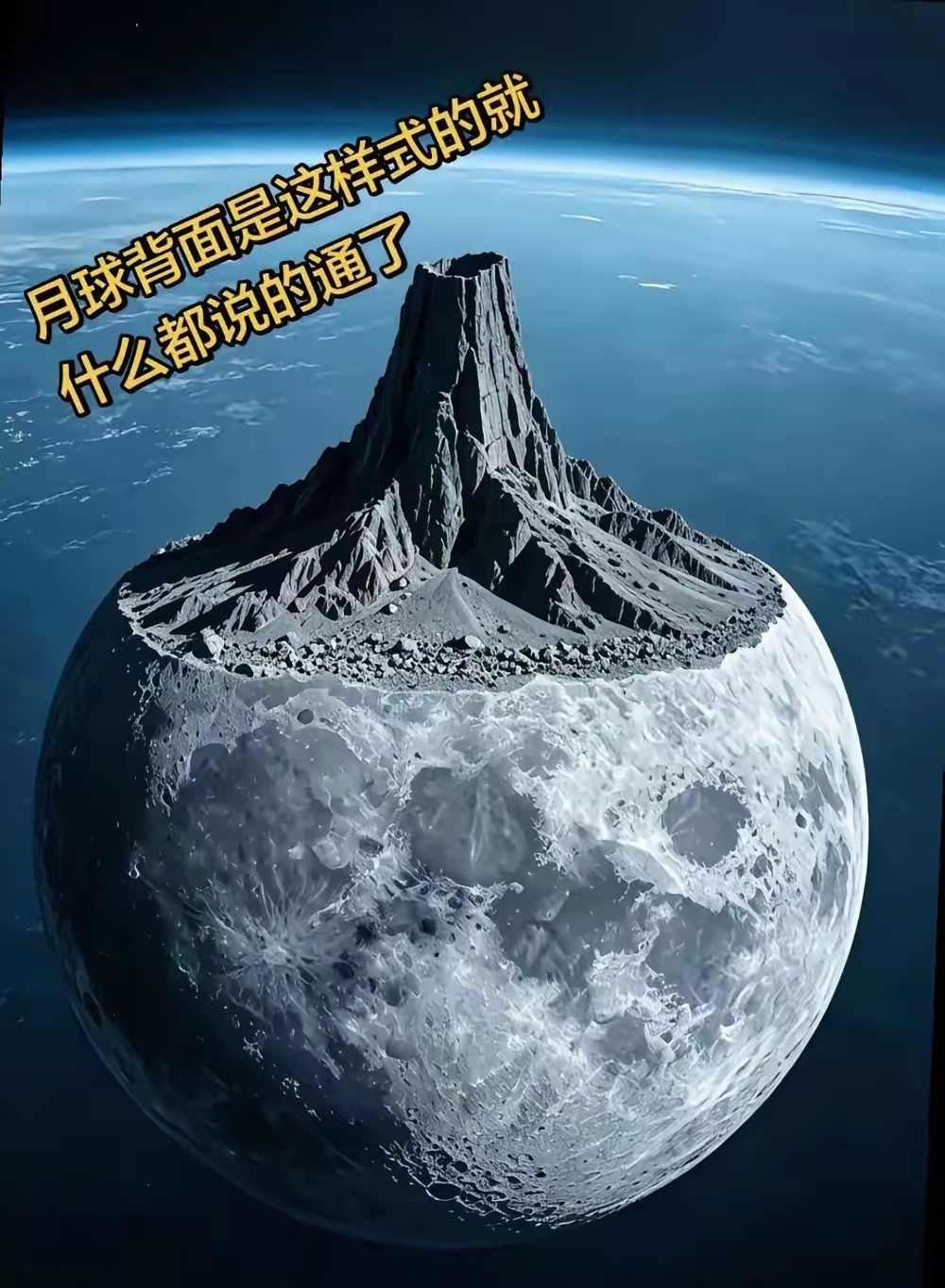 假如月球另一面是这样的，你们觉得可行不？