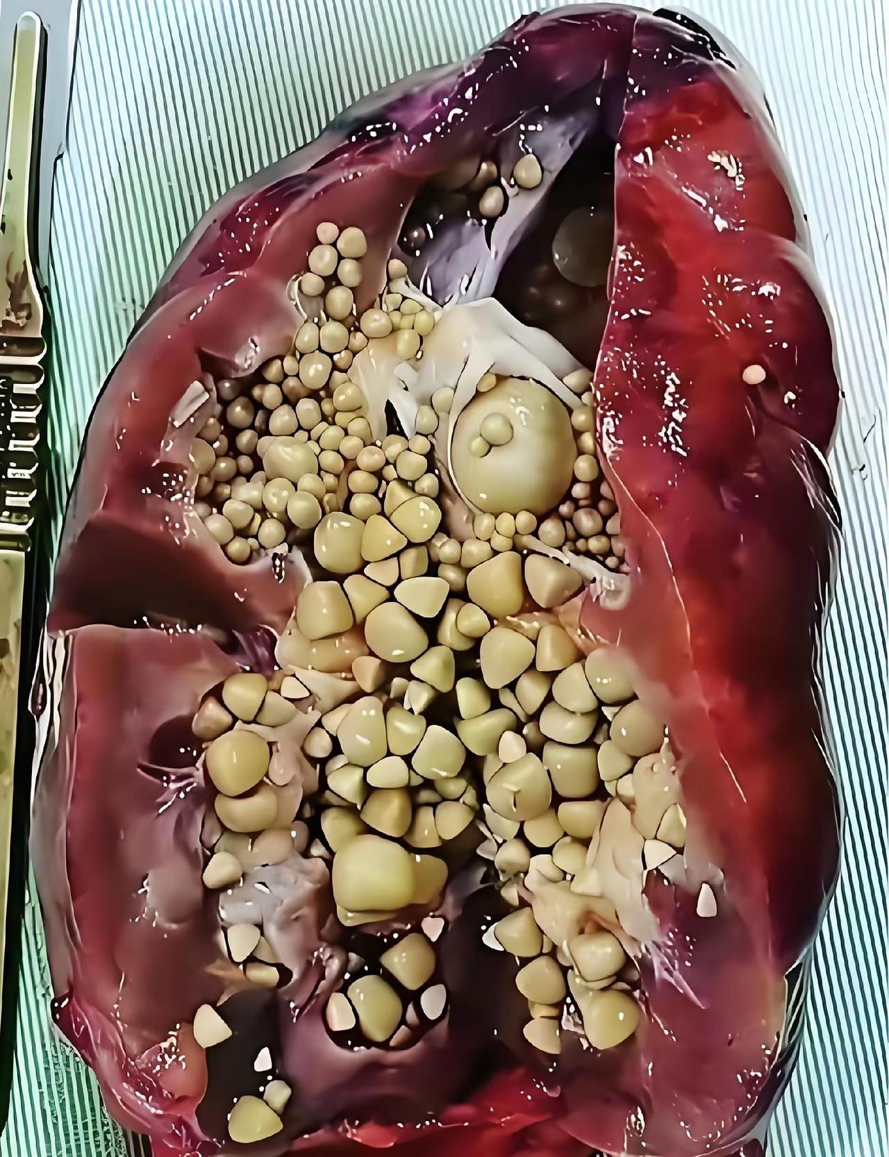 这有点可怕，一个男人肾里面的结石那么严重，直接惊到了医生。