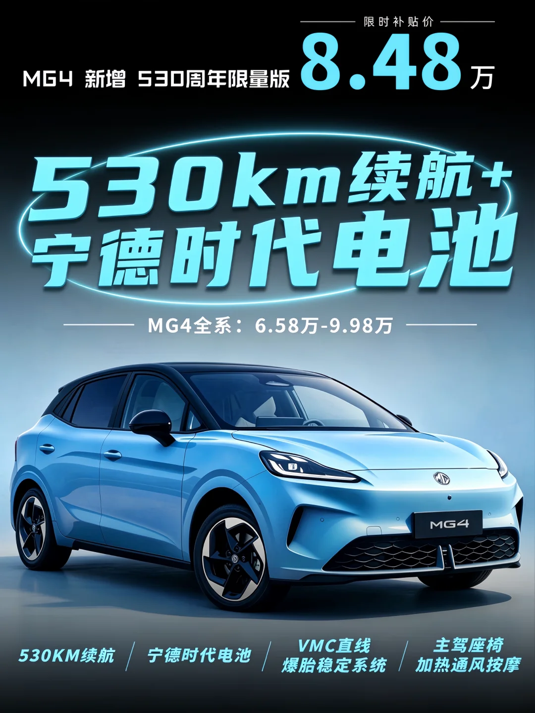 MG4重磅更新：8万级530km宁德时代，夯爆了！