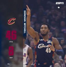 米切尔赛前被2K玩家喷“你不行了”，当场打脸，46分直接把键盘侠按在地上摩擦。