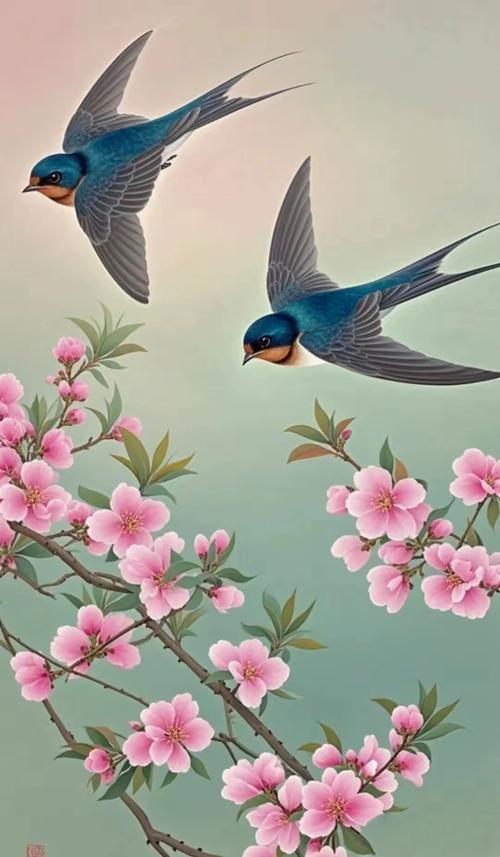 上联：燕子腾空翻飞舞，下联：柳浪摇风追远梦下联：莺歌拂晓报春辉。