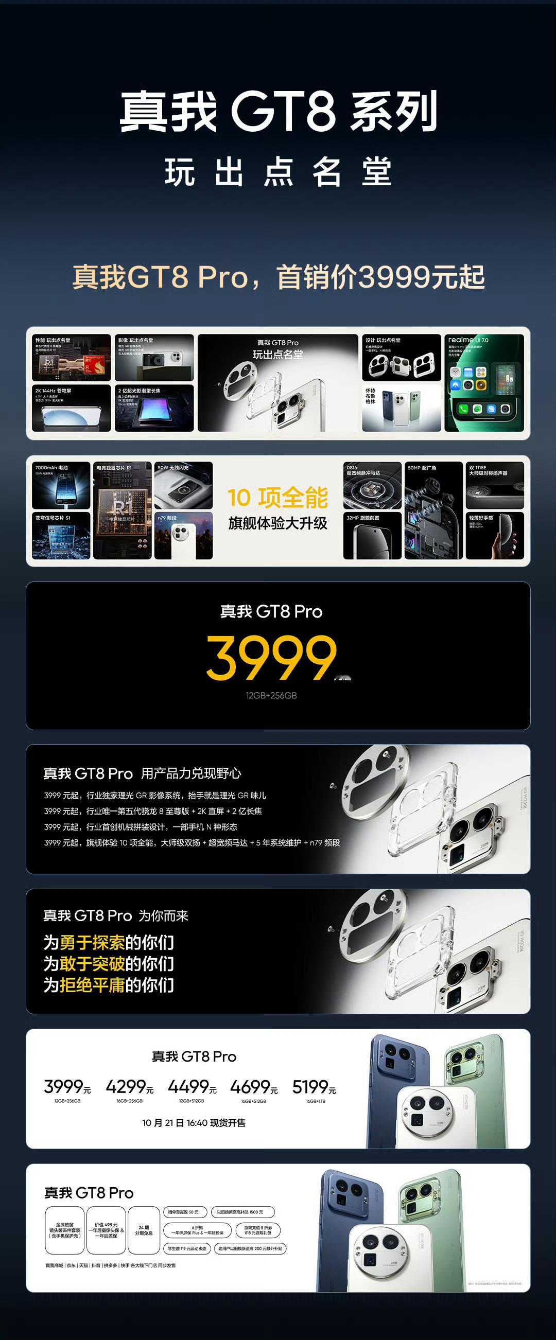 真我发布会真我GT8系列售价2899元起，太香了！真我GT8Pro，行业首创机械