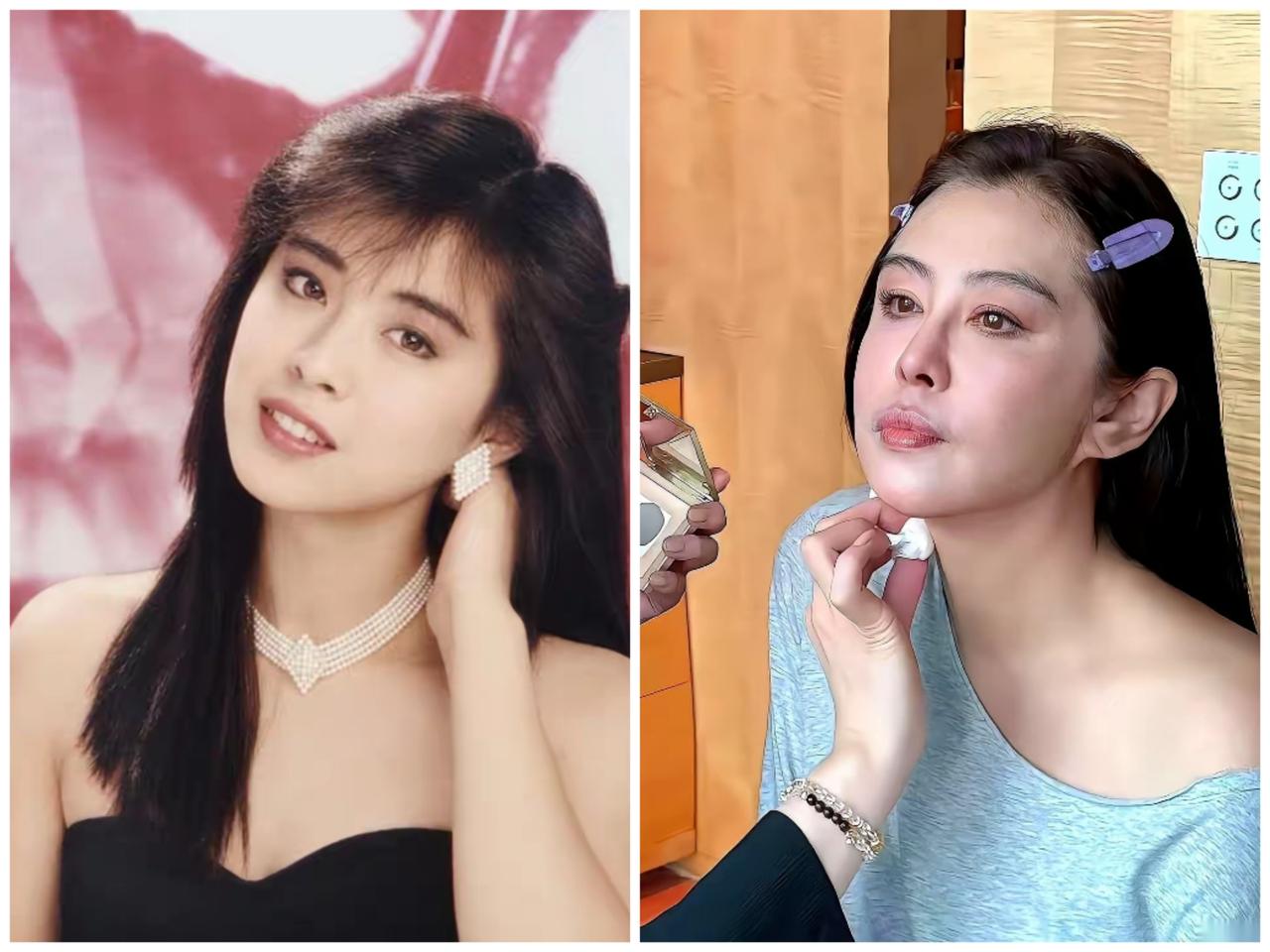 颜值巅峰的王祖贤和如今的王祖贤简直判若两人，差距太大了！那时候，她一头乌黑浓密秀