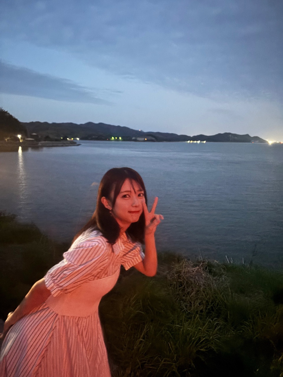 平尾帆夏「つい先日帰省してきました〜あんな真っ暗だったのに、iPhoneのナイト