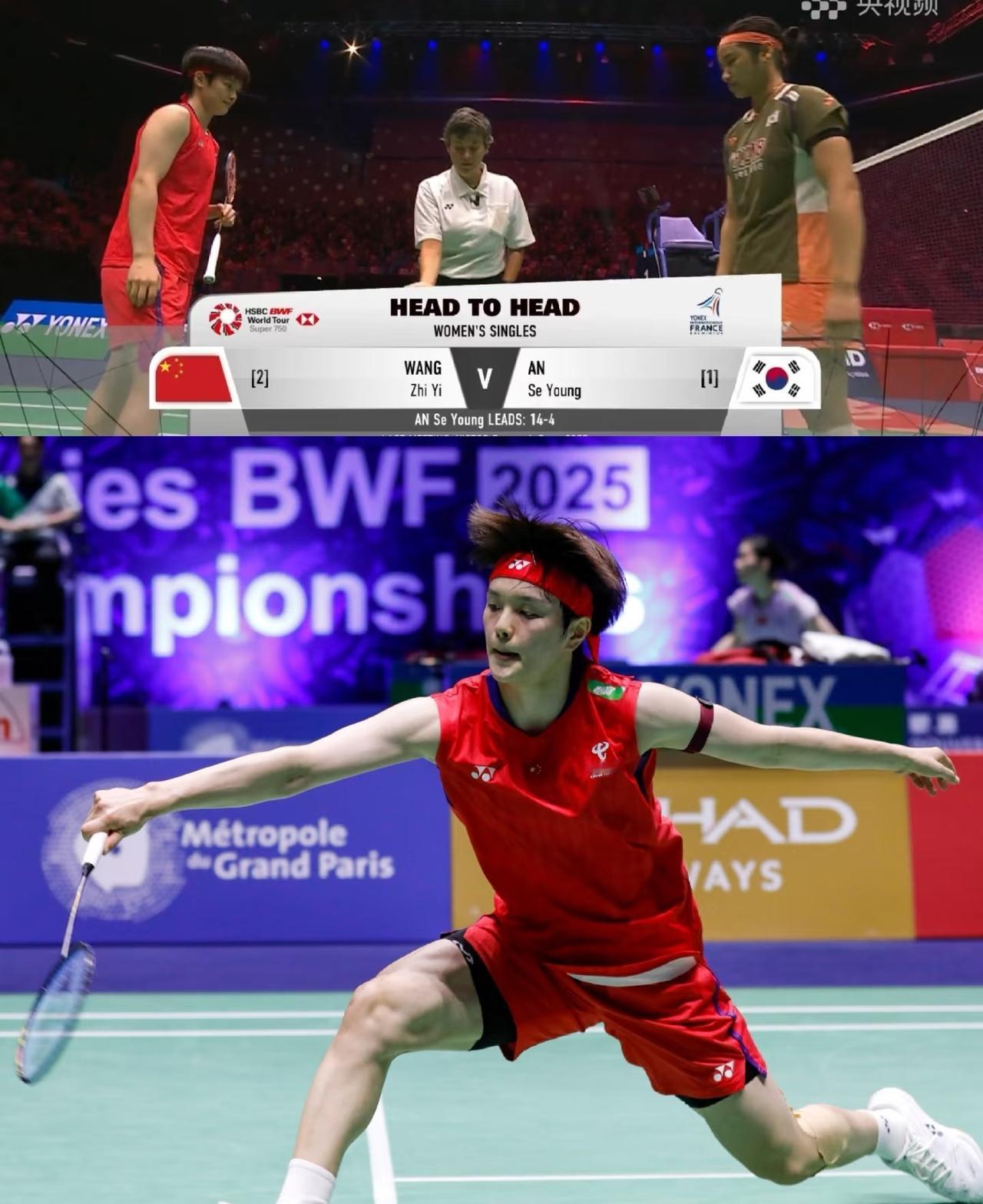 王祉怡获得2025法国赛女单亚军🥈王祉怡🇨🇳13-21、7-21
