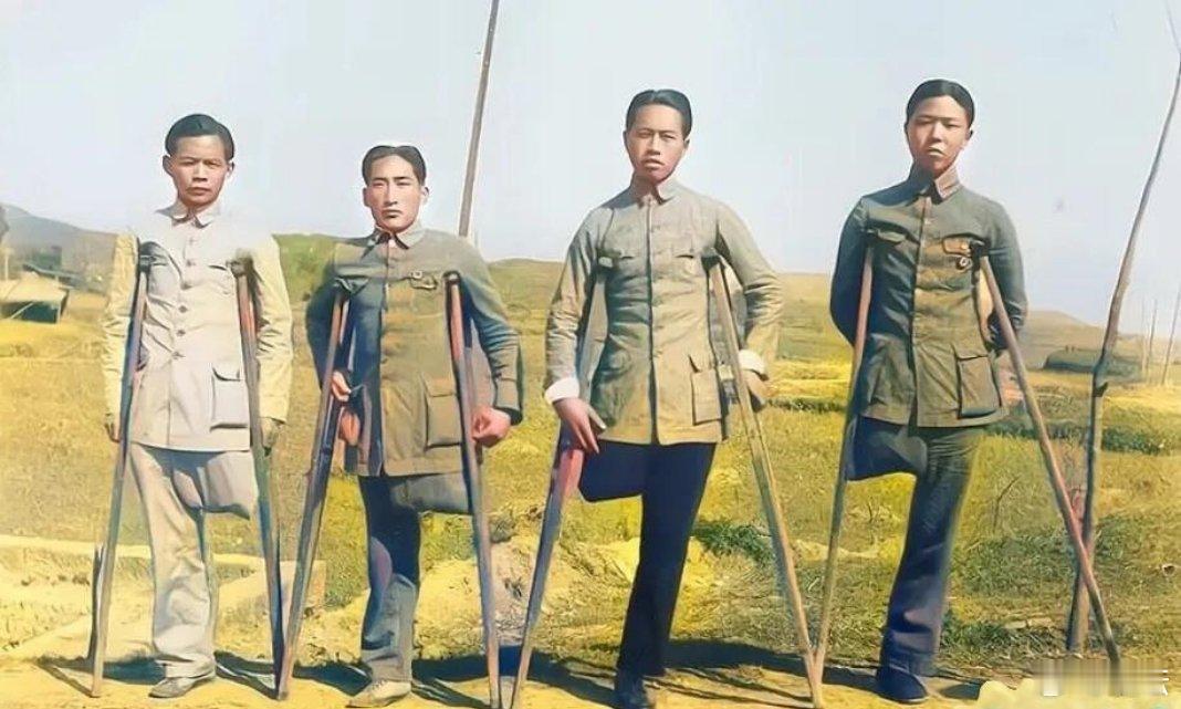 1939年，抗战时期，浙江四名与日军作战受伤的战士，他们分别是：李家雄、葛仁祥、