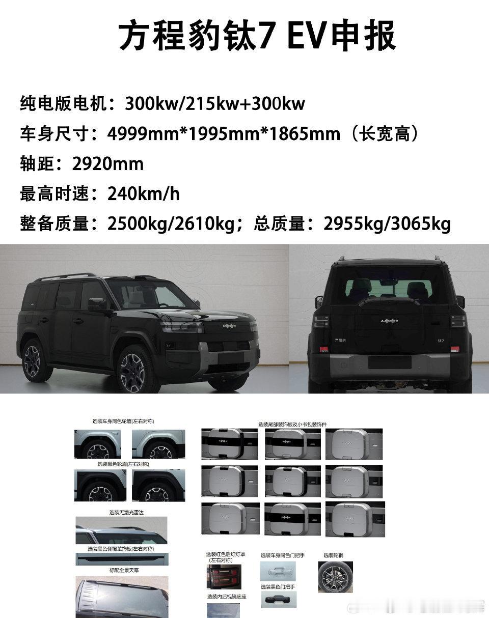 谁都没有想到方程豹钛7的纯电，这么快它就来了，喜欢方盒子纯电伙伴们有福了，现在申