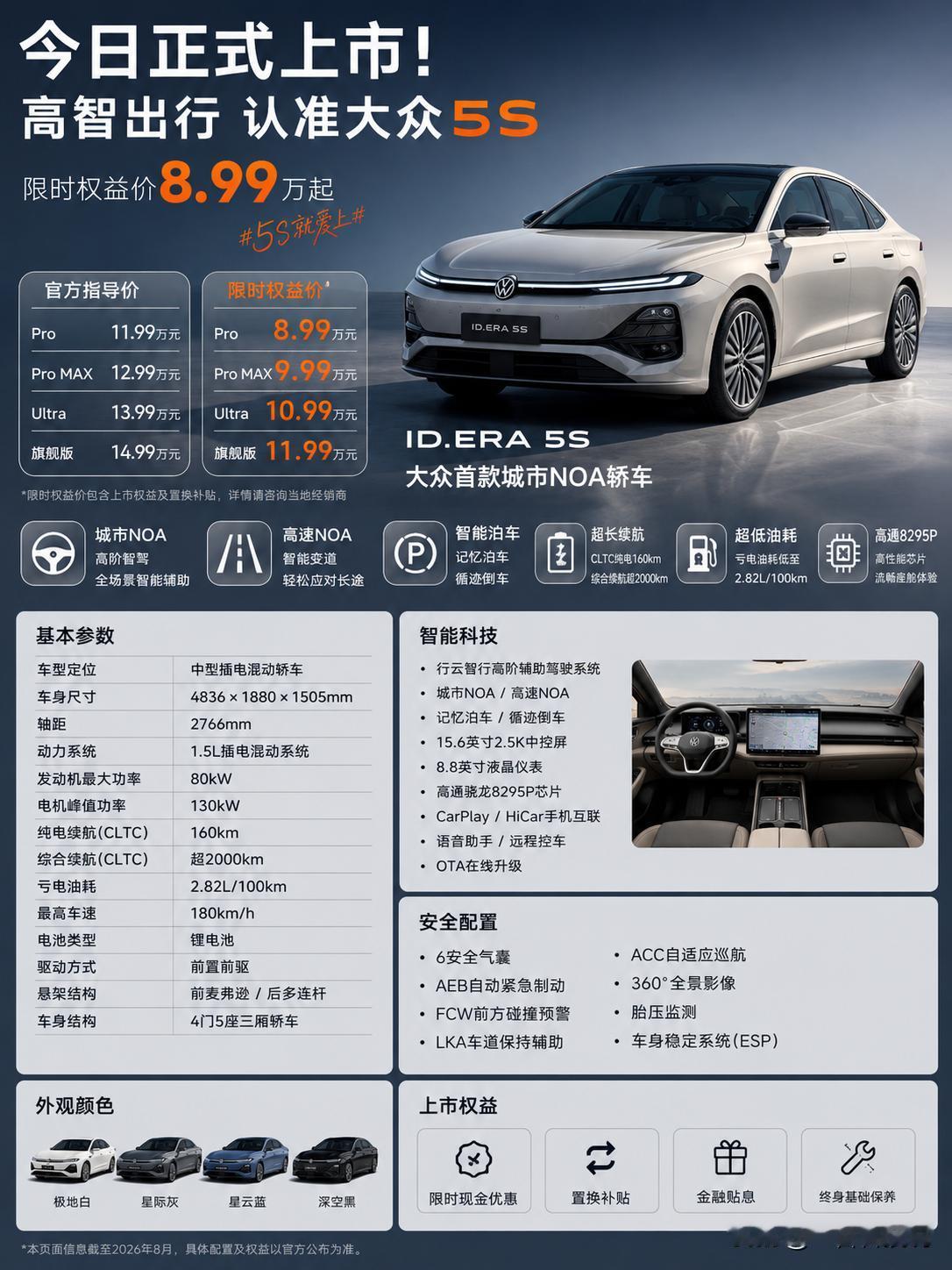 8.99万元起，大众把城市NOA直接带进了“10万元级”！就在今天，2026