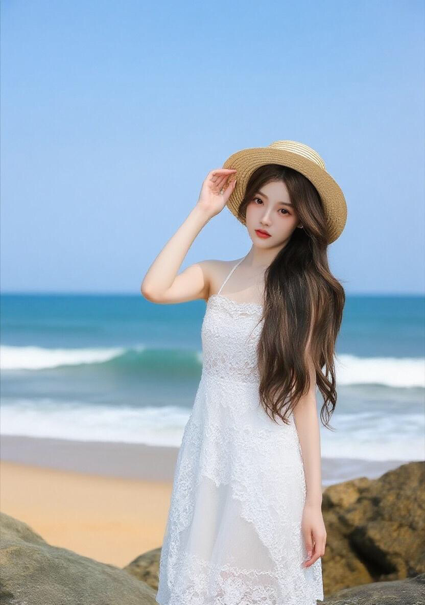 夏日炎炎，我在海边等你，清凉一夏。