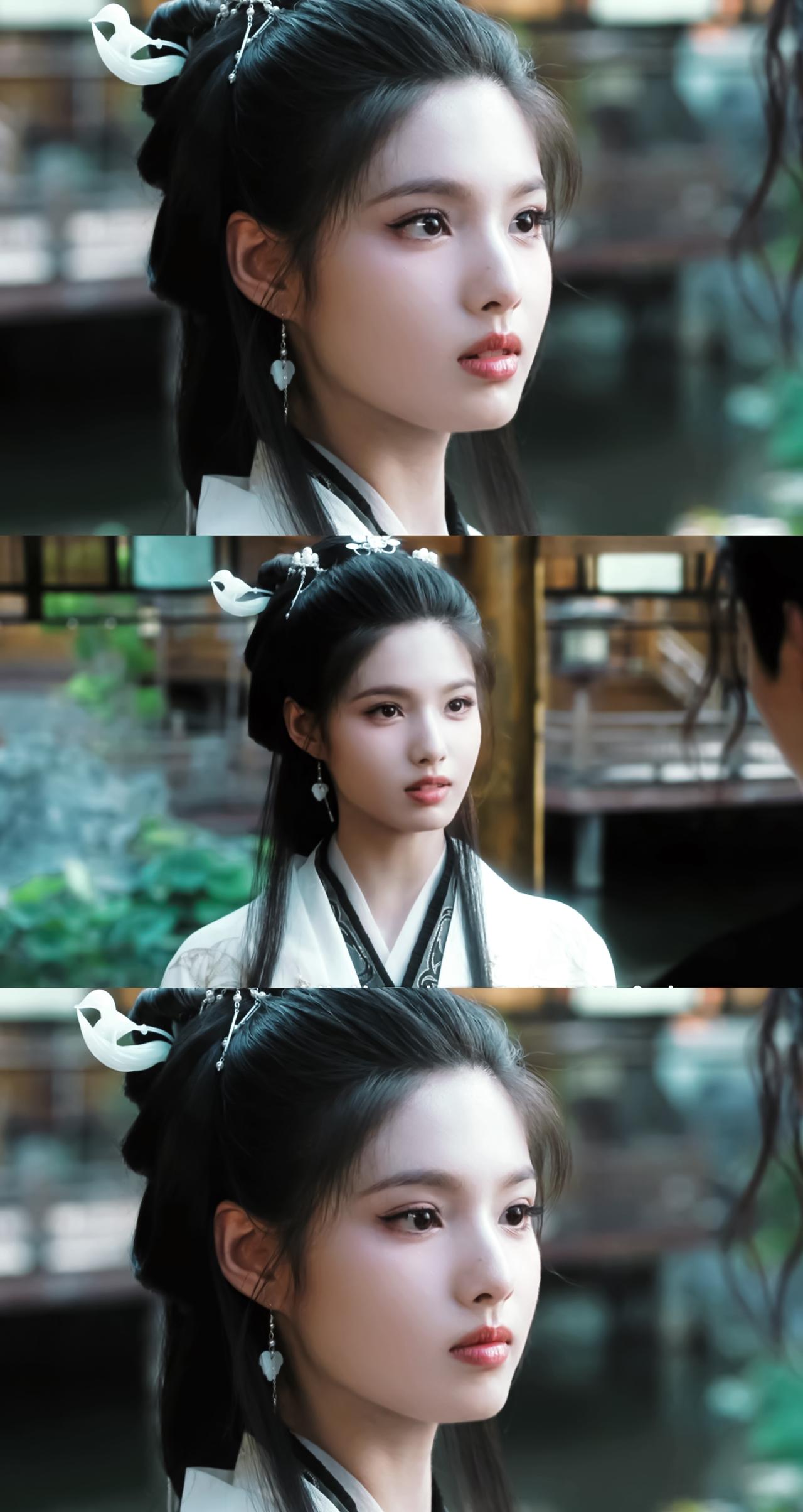 艾米谢嘉鱼这套完全小龙女来的太美了、雀骨​​​