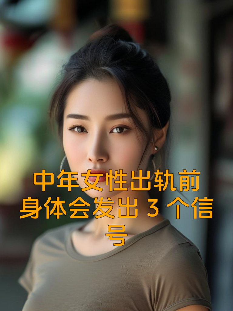 中年女性出轨前，身体会发出3个信号