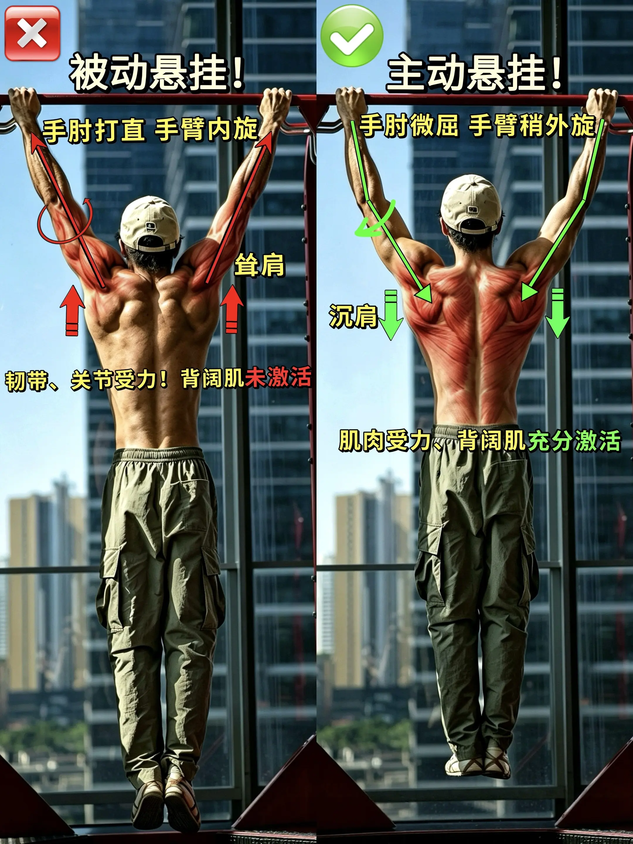 练引体向上看这篇就够了！引体向上绝对是打造背部最强的动作！但是很多人做...