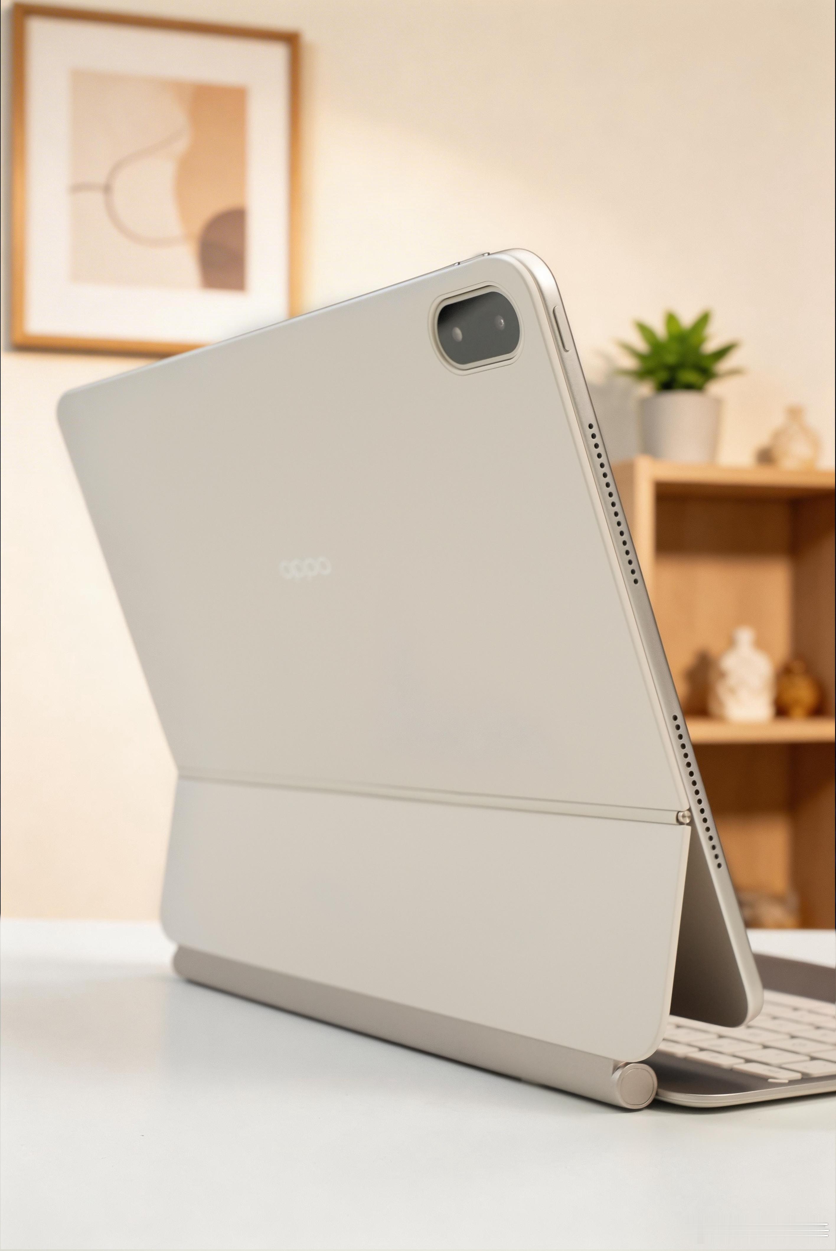 OPPOPad5Pro感觉还挺戳办公党和创作者的。它配了悬浮键盘，接上就