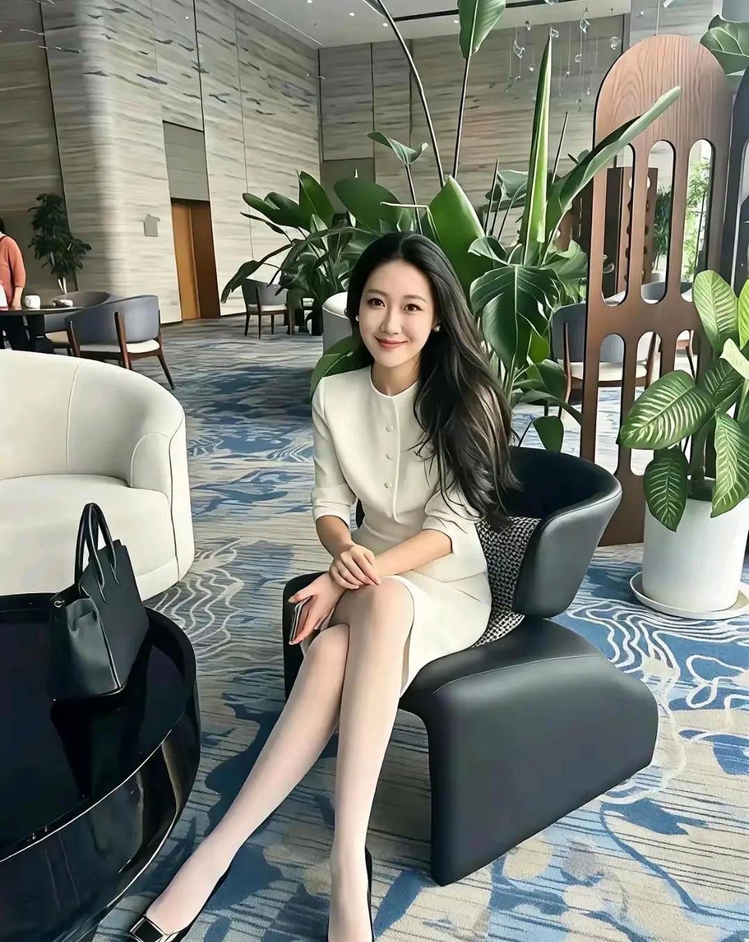 阳光自信大气，披肩长发温柔感十足，太美了。
