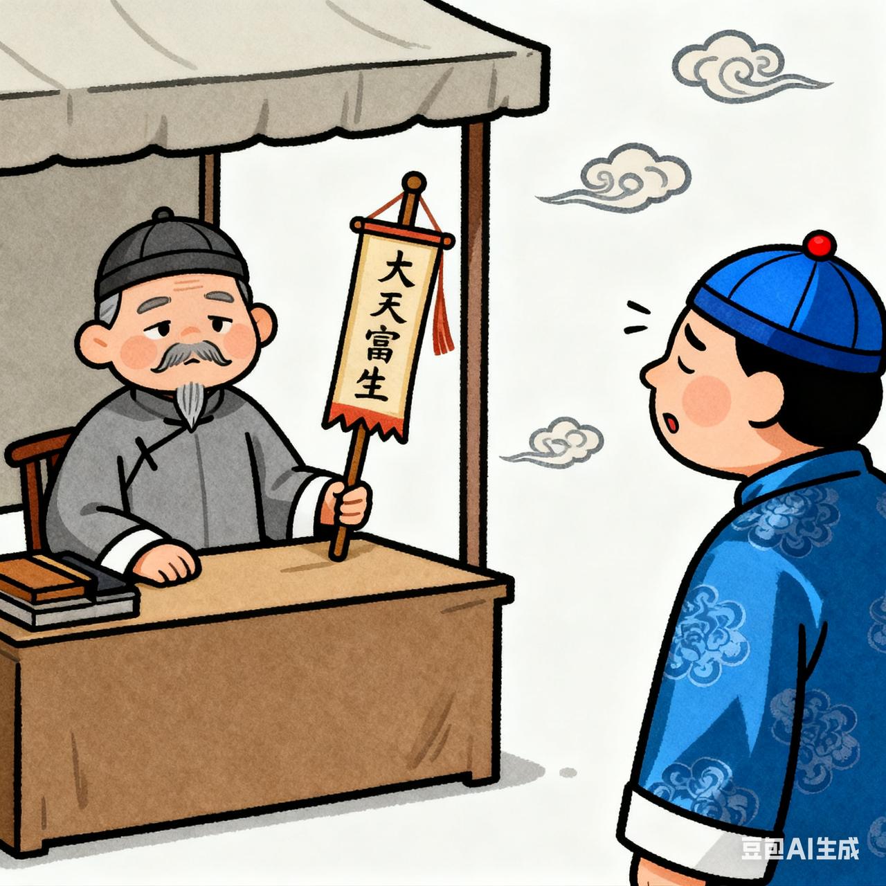 古代笑话有个算卦先生给镇上掌柜的看相，掌柜说近来总犯迷糊。先生刚