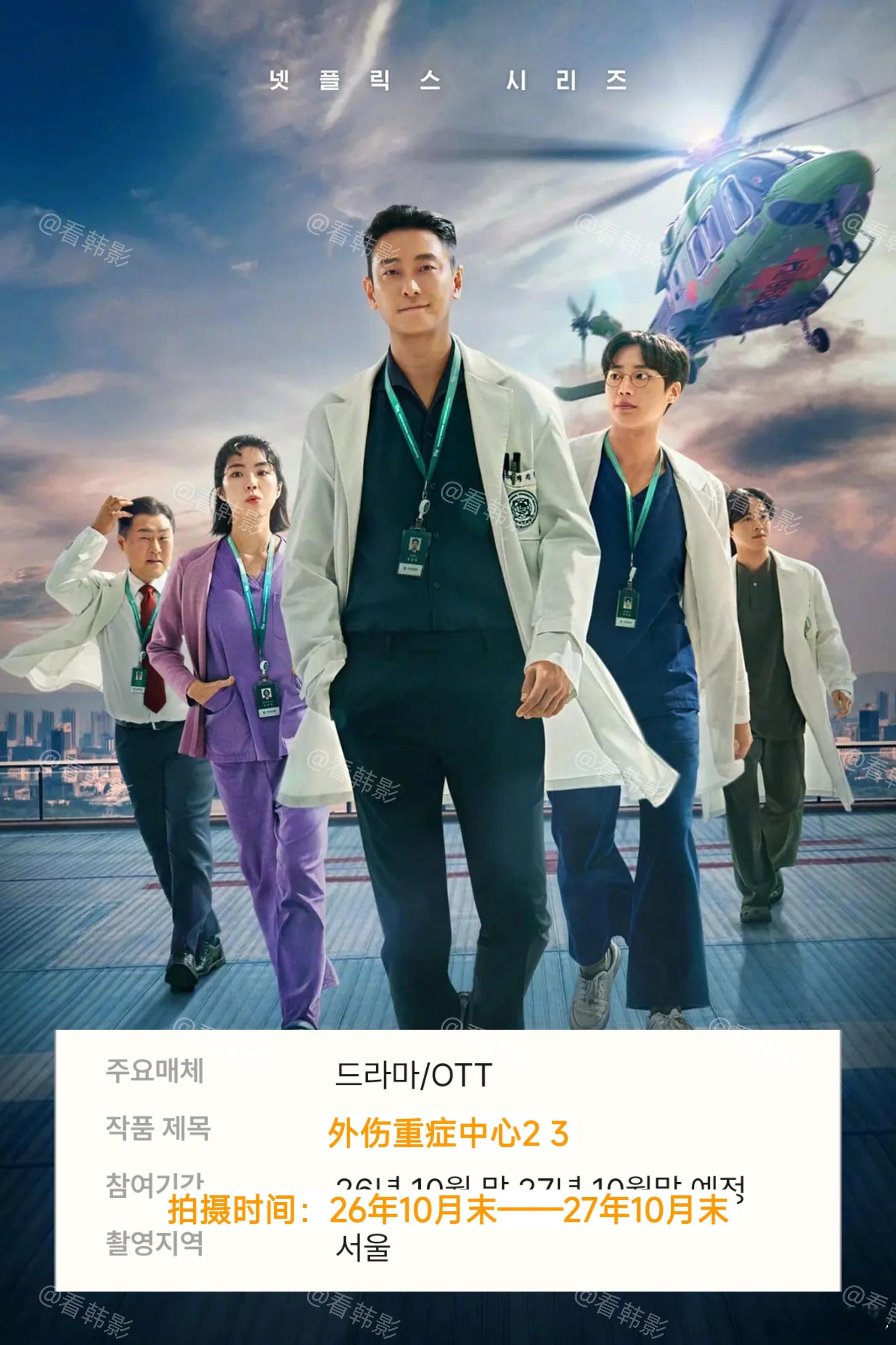 【开机】网飞爆剧续集回归💥我的天啊外伤重症中心同时拍第二季第三季，今年10