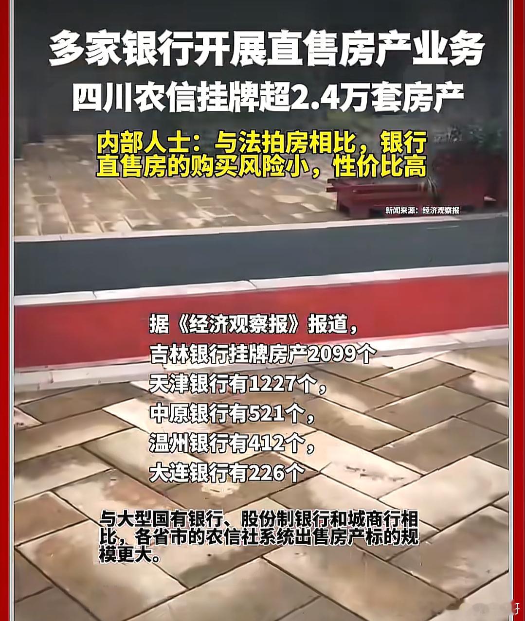 多家银行开展直售房产业务准备卖房的业主压力来了！多家银行正通过京东资产平台等