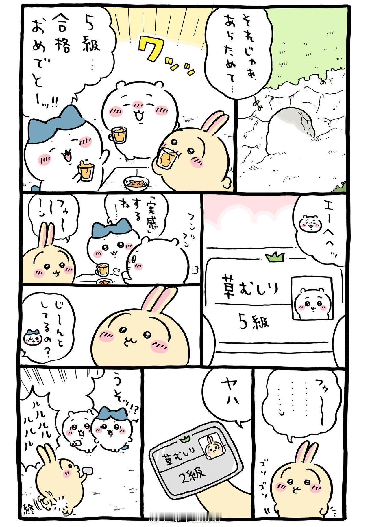 动漫乌萨奇考过了二级除草证 chiikawa日本动漫chiikawa暑