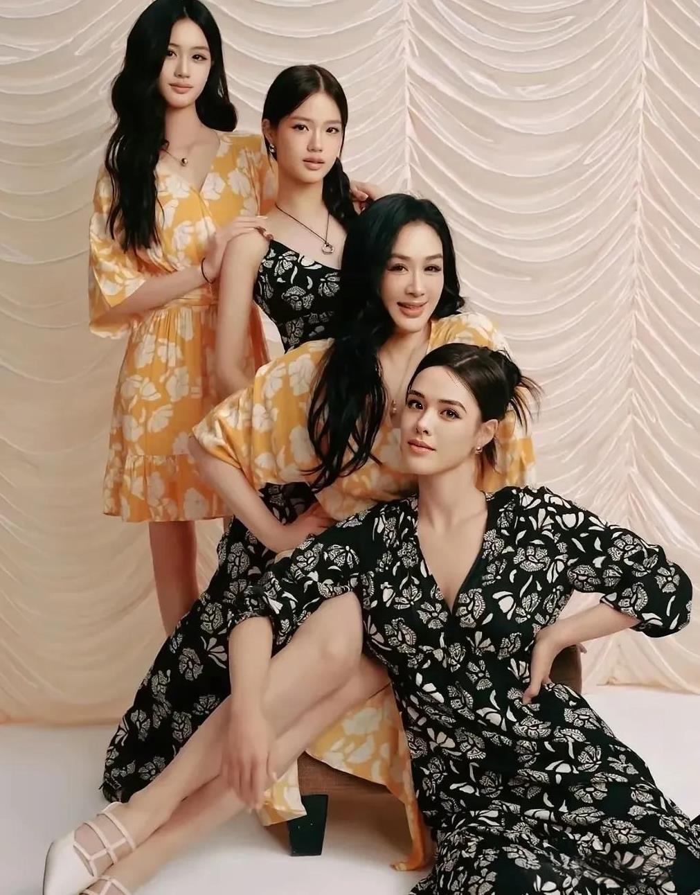 钟丽缇这辈子最成功的一件事就是把她的好基因都传给了女儿们。看看她这三个女儿的颜