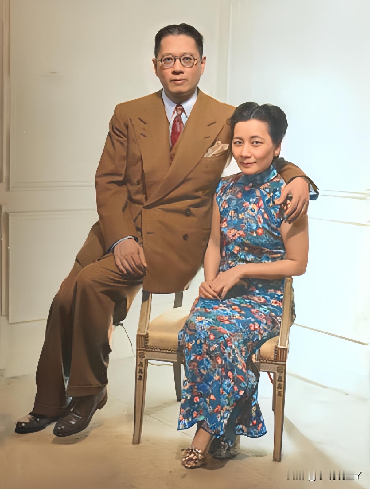 这便是真实的宋子文与宋美龄，这绝非电视中的演员所扮演的，确是货真价实的宋子文与宋