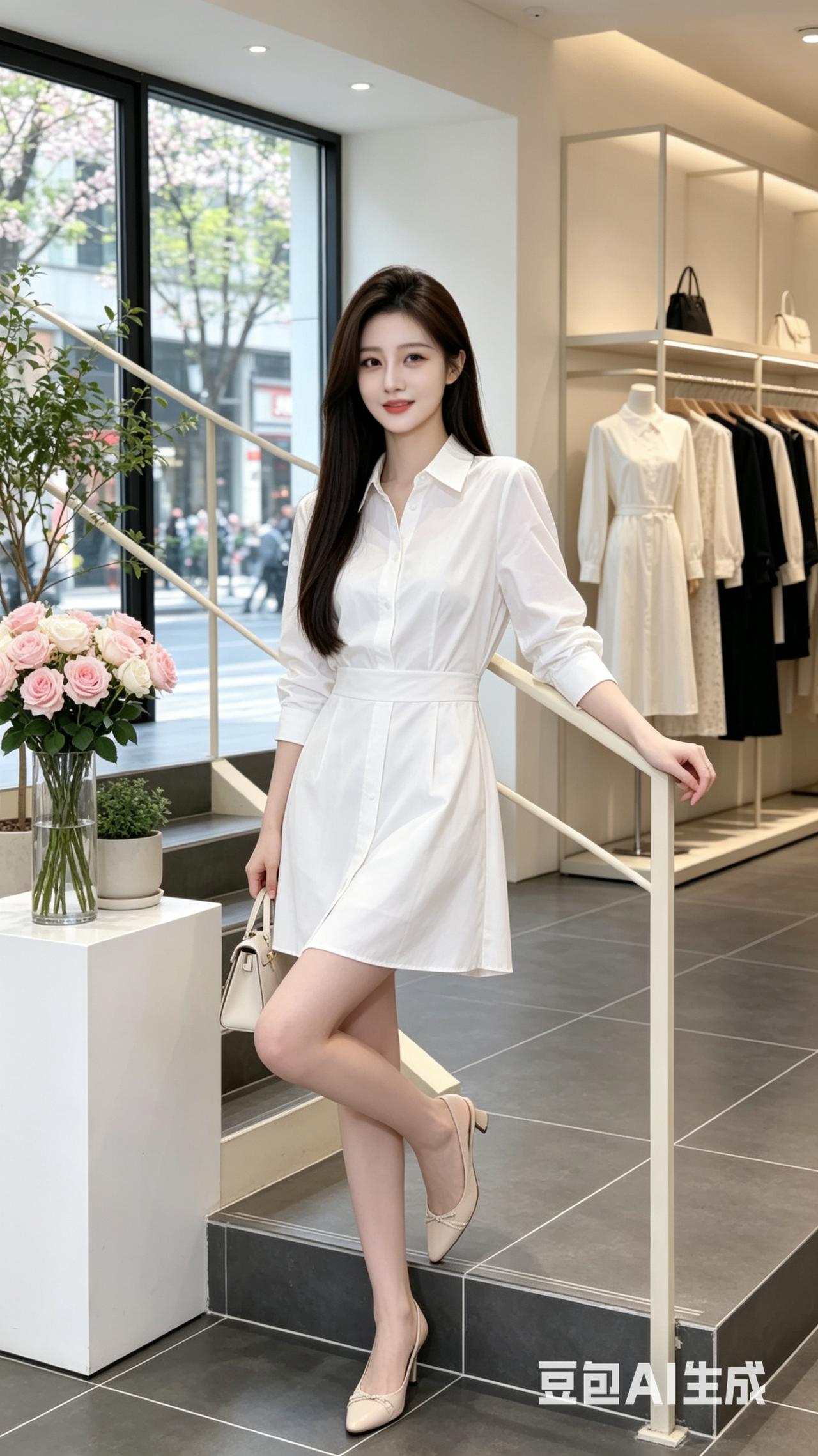 优雅白裙穿搭指南，尽显都市女性魅力！👗💃